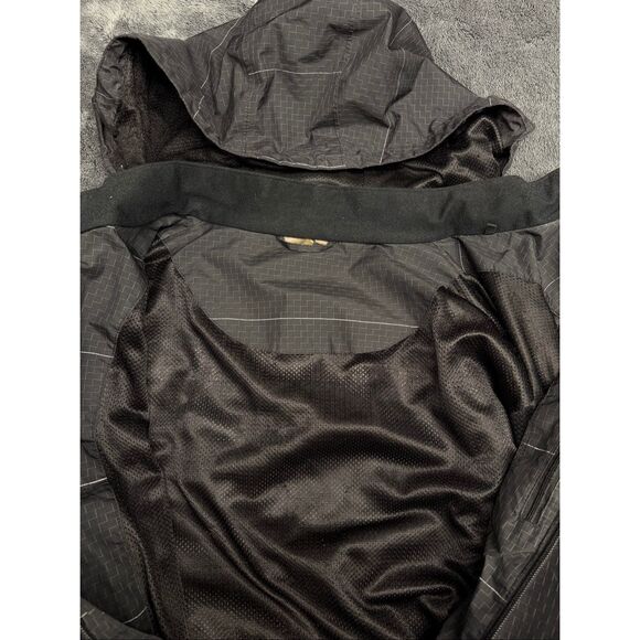 ASICS black and white windbreaker jacket with removable hood in good shape but o - Picture 5 of 5